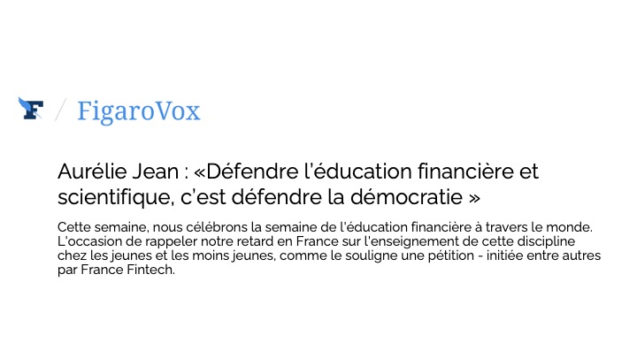 Aurélie Jean: “Defending financial and scientific education means defending democracy”